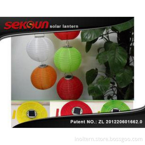 Reusable 3 LED Lights Nylon Solar Lantern lamps with 0.2W S